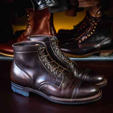 View photo of Viberg Service Boot BCT in C.F. Stead Husk Oiled Culatta