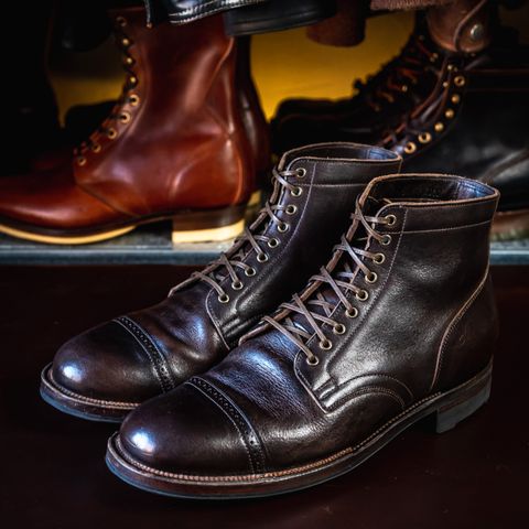 View photo of Viberg Service Boot BCT in C.F. Stead Husk Oiled Culatta