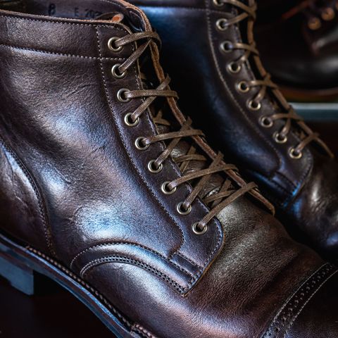 View photo of Viberg Service Boot BCT in C.F. Stead Husk Oiled Culatta