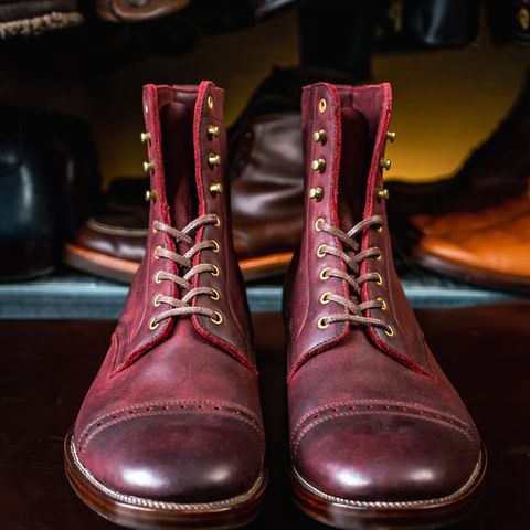WM1978 Paratrooper Boots in C.F. Stead Brick Kudu