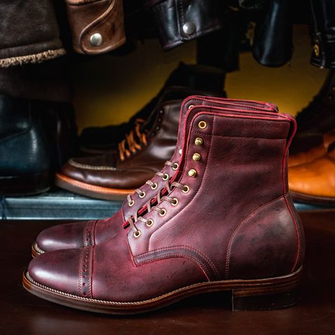 WM1978 Paratrooper Boots in C.F. Stead Brick Kudu