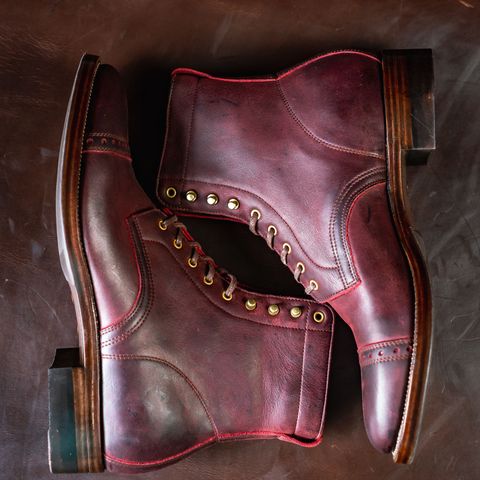 WM1978 Paratrooper Boots in C.F. Stead Brick Kudu
