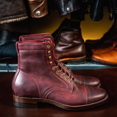 WM1978 Paratrooper Boots in C.F. Stead Brick Kudu