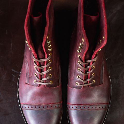 WM1978 Paratrooper Boots in C.F. Stead Brick Kudu