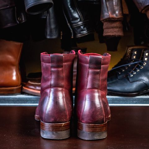 WM1978 Paratrooper Boots in C.F. Stead Brick Kudu