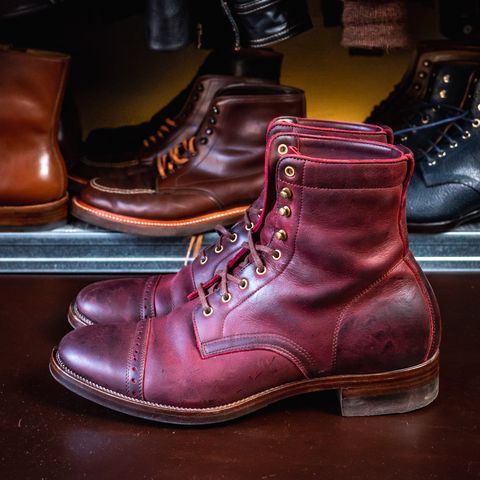 WM1978 Paratrooper Boots in C.F. Stead Brick Kudu