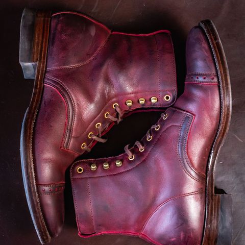 WM1978 Paratrooper Boots in C.F. Stead Brick Kudu