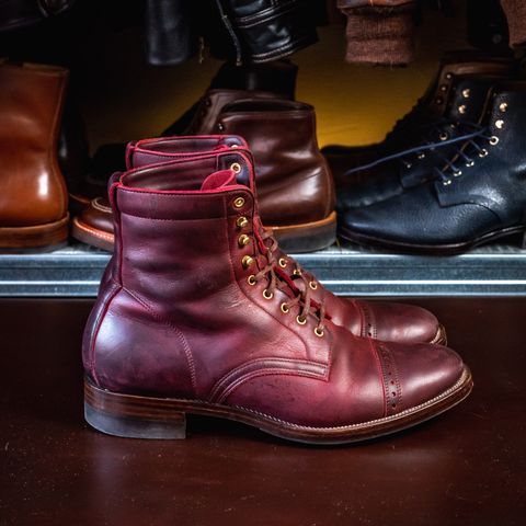 WM1978 Paratrooper Boots in C.F. Stead Brick Kudu