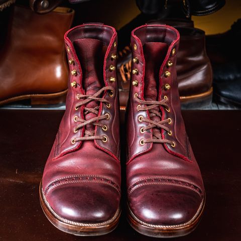 WM1978 Paratrooper Boots in C.F. Stead Brick Kudu