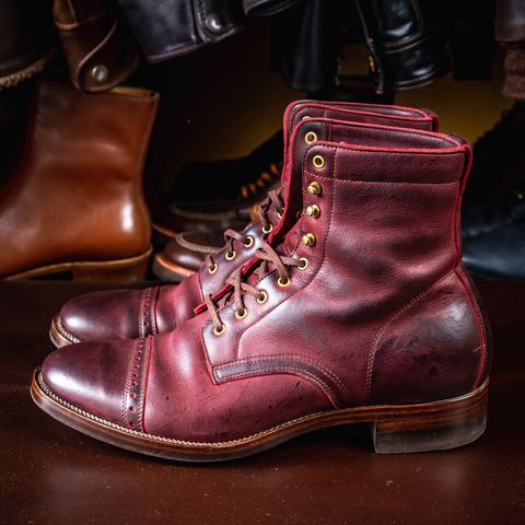 WM1978 Paratrooper Boots in C.F. Stead Brick Kudu