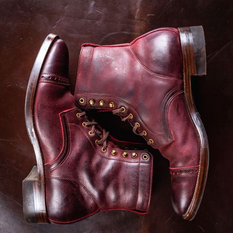 WM1978 Paratrooper Boots in C.F. Stead Brick Kudu