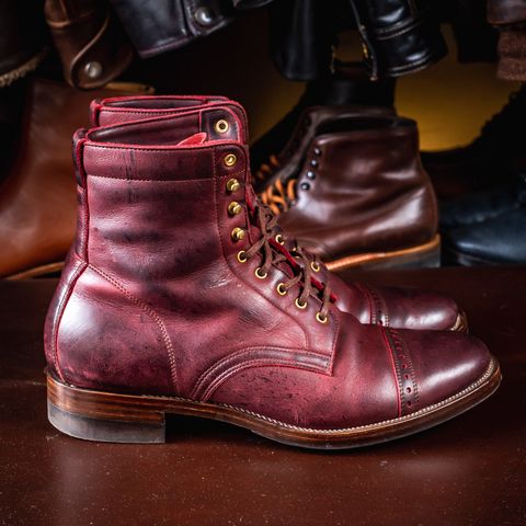 WM1978 Paratrooper Boots in C.F. Stead Brick Kudu