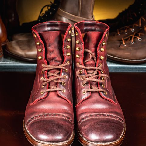 View photo of WM1978 Paratrooper Boots in C.F. Stead Brick Kudu