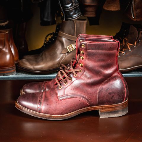 View photo of WM1978 Paratrooper Boots in C.F. Stead Brick Kudu