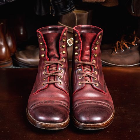 View photo of WM1978 Paratrooper Boots in C.F. Stead Brick Kudu