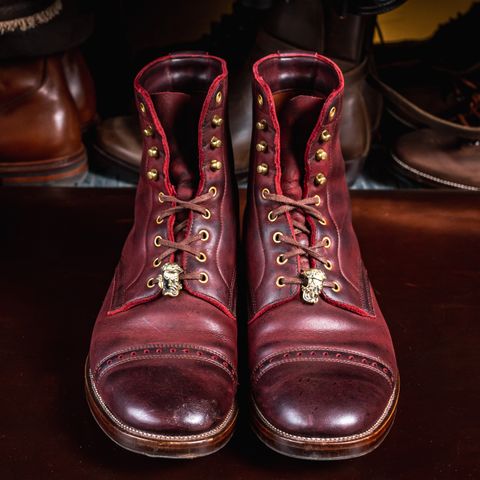 View photo of WM1978 Paratrooper Boots in C.F. Stead Brick Kudu