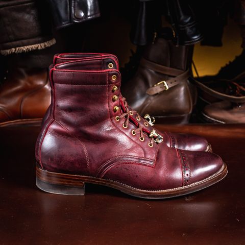 View photo of WM1978 Paratrooper Boots in C.F. Stead Brick Kudu