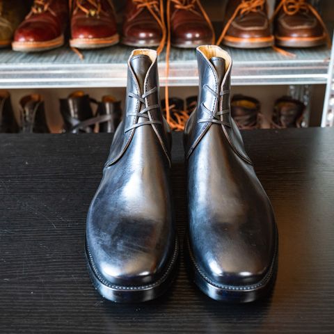 XBXS George Boots in Guidi Black Horsehide