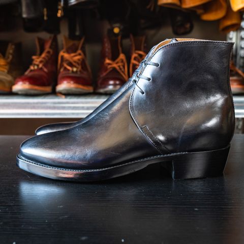 XBXS George Boots in Guidi Black Horsehide