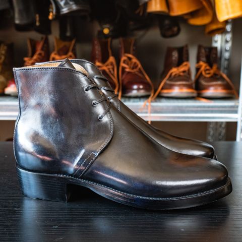XBXS George Boots in Guidi Black Horsehide