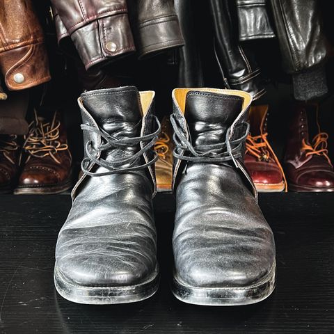XBXS George Boots in Guidi Black Horsehide