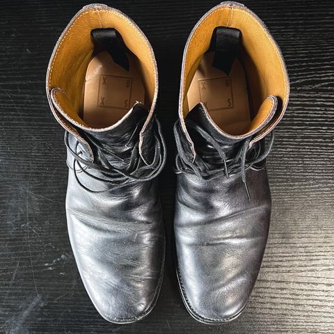 XBXS George Boots in Guidi Black Horsehide