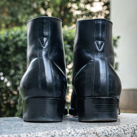 XBXS George Boots in Guidi Black Horsehide