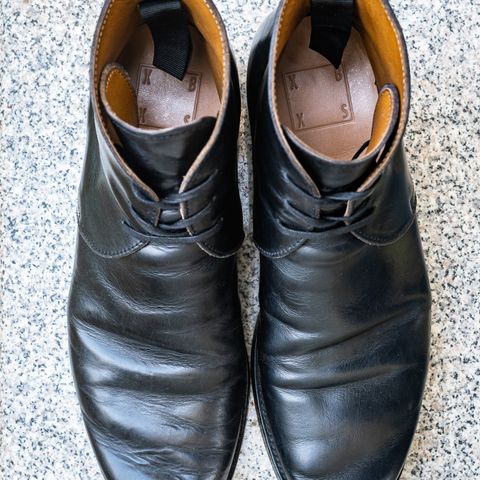 XBXS George Boots in Guidi Black Horsehide