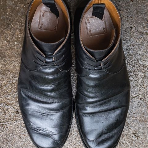 XBXS George Boots in Guidi Black Horsehide