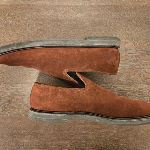 Viberg Slipper in Terre Calf Suede