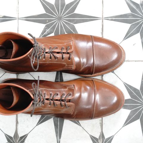 Viberg Halkett in Horween Bourbon Shell Cordovan