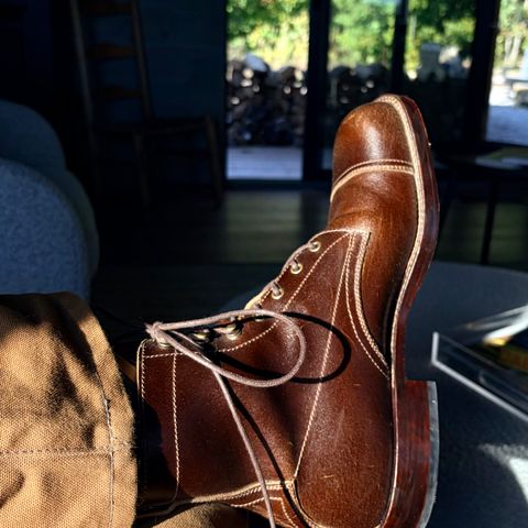 Caswell x Fortis in Horween Tan Waxed Flesh