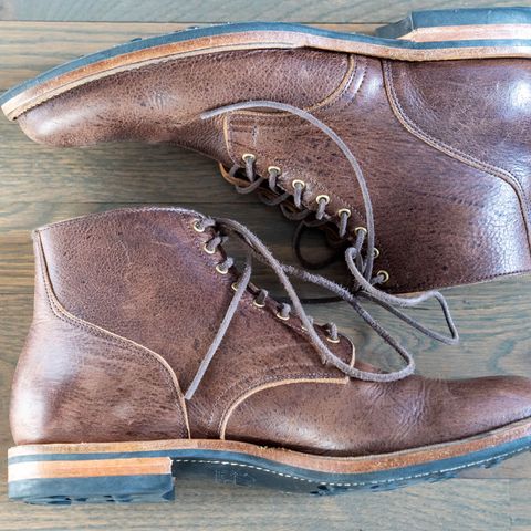 View photo of Viberg Service Boot in C.F. Stead Snuff Naked Kudu