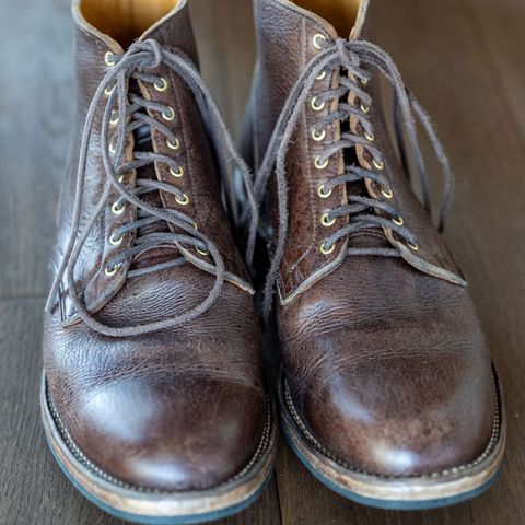 View photo of Viberg Service Boot in C.F. Stead Snuff Naked Kudu