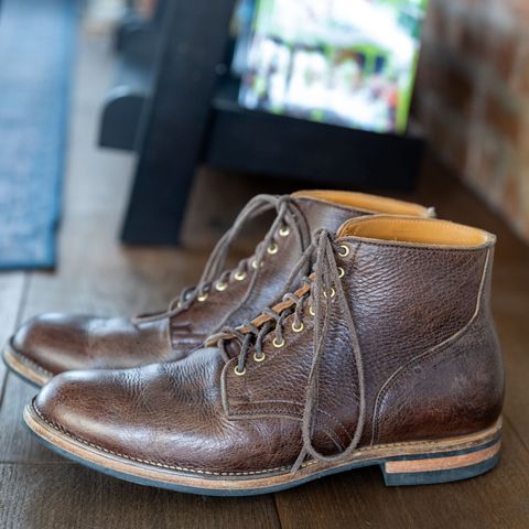 View photo of Viberg Service Boot in C.F. Stead Snuff Naked Kudu