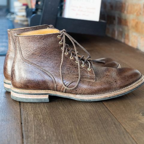 View photo of Viberg Service Boot in C.F. Stead Snuff Naked Kudu