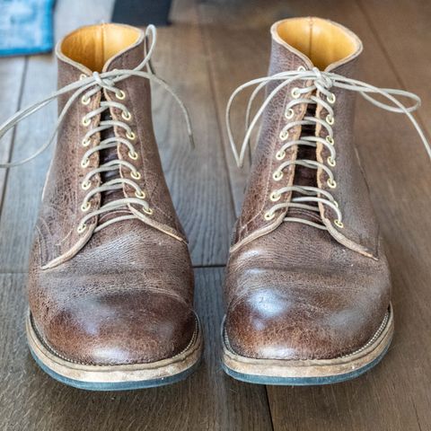 View photo of Viberg Service Boot in C.F. Stead Snuff Naked Kudu