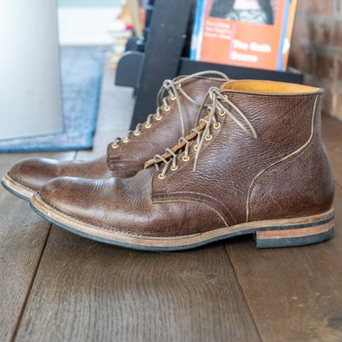 View photo of Viberg Service Boot in C.F. Stead Snuff Naked Kudu