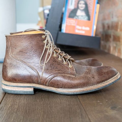 View photo of Viberg Service Boot in C.F. Stead Snuff Naked Kudu