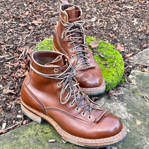 View photo of White's x Division Road LTT Lineman 350 in Horween British Tan Chromexcel