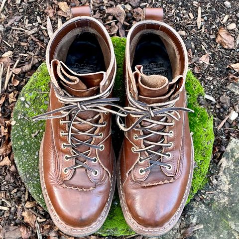 View photo of White's x Division Road LTT Lineman 350 in Horween British Tan Chromexcel