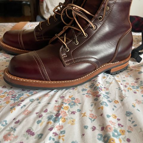 View photo of Truman Cap Toe Boot in Seidel Oxblood Double Shot