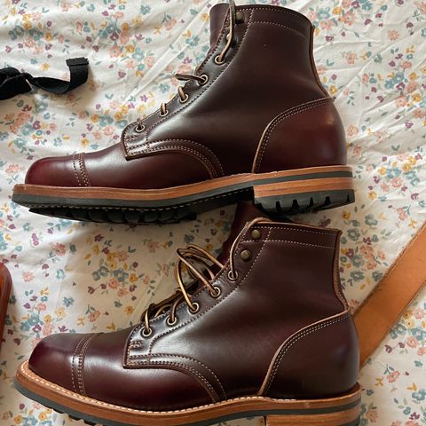 View photo of Truman Cap Toe Boot in Seidel Oxblood Double Shot