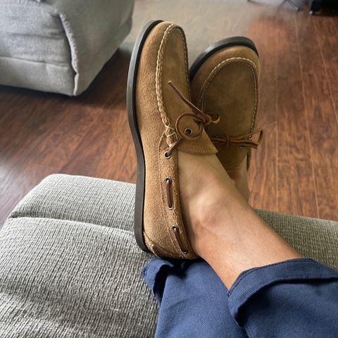 Oak Street Bootmakers Camp Moc in Horween Natural Chromexcel Roughout