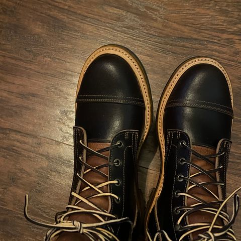 View photo of Truman Cap Toe Boot in Horween Java Waxed Flesh