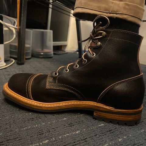Truman Cap Toe Boot in Horween Java Waxed Flesh