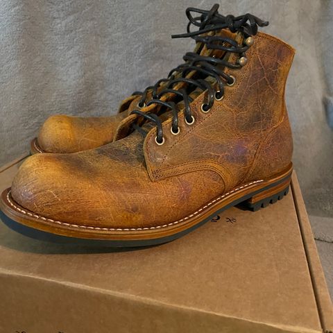 View photo of Truman Plain Toe Boot in C.F. Stead Coach Rambler