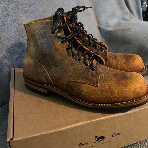 View photo of Truman Plain Toe Boot in C.F. Stead Coach Rambler