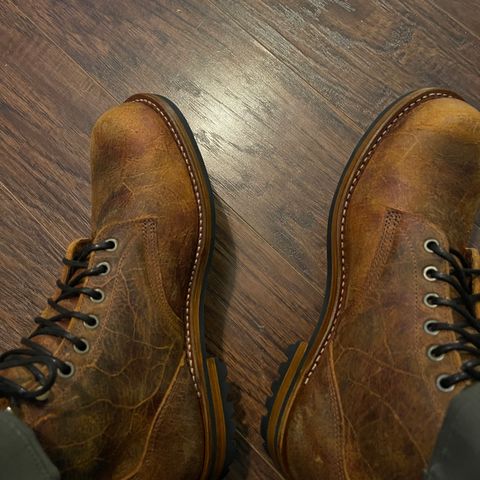 View photo of Truman Plain Toe Boot in C.F. Stead Coach Rambler