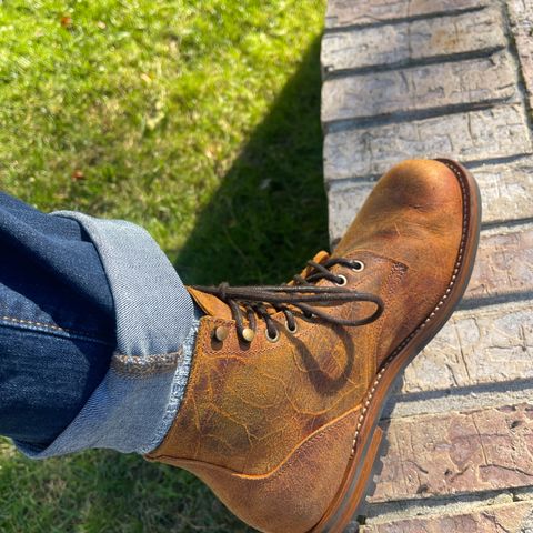 View photo of Truman Plain Toe Boot in C.F. Stead Coach Rambler